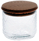 Glass Tobacco Jar w/ Wood Top - Click for details