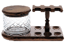 Teak 6 Pipe Rack w/ 6oz. Jar - Click for details