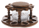Teak 12 Pipe Rack w/ 6oz. Jar - Click for details