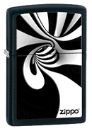 Black & White Spiral Zippo - Click for details