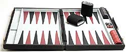 Black Suede Backgammon Set - Click for details