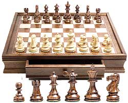 Camphor Chess Set w/Drawers - Click for details