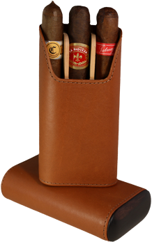 Brizard 3 Cigar Case Sunrise Tan - Click for details