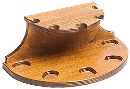 Walnut 5 Half Round Pipe Rack - Click for details