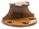 Walnut 3 Half Round Pipe Rack - Click for details
