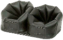 Leather 2 Pipe Pillow - Click for details
