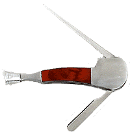 Pipe Shape Knife- Wood Inlay - Click for details