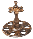 Walnut Round 6 Pipe Rack - Click for details