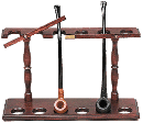 Walnut 6 Pipe Churchwarden Rack - Click for details