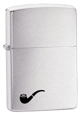 Brush Chrome Pipe Lighter Zippo