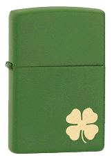 Moss Green Shamrock Zippo