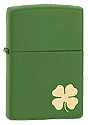 Moss Green Shamrock Zippo - Click for details