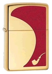 Red Brass Pipe Lighter Zippo