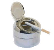 Stainless Flip Top Ashtray - Click for details