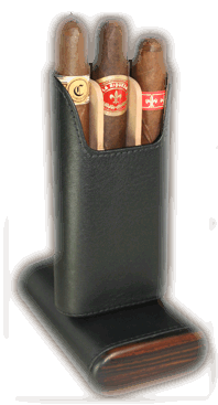 Brizard 3 Cigar Case Sunrise Black - Click for details