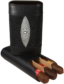 Brizard 3 Cigar Case Stingray - Click for details