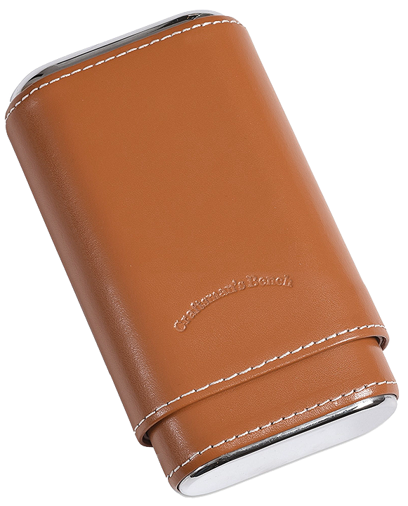 Diamond Crown Robusto Leather Case Tan