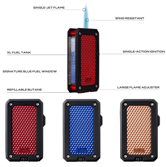 Colibri Rally Cigar Lighter Red