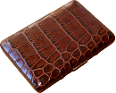 Brizard Fan Credit Card Holder Croco Tobacco - Click for details
