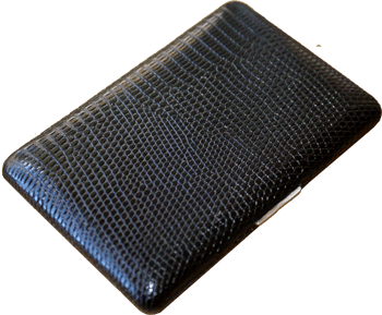 Brizard Fan Credit Card Holder Lizard Black