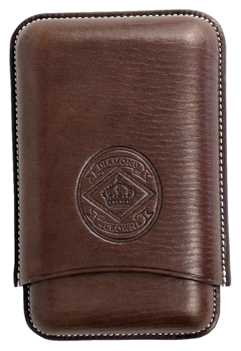 Diamond Crown Robusto Leather Case Chocolate