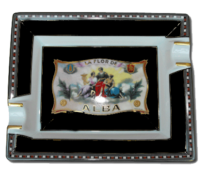 Elie Bleu Alba Black Cigar Ashtray