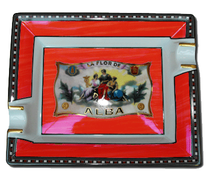 Elie Bleu Alba Red Cigar Ashtray