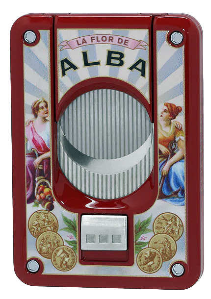 Elie Blue Flor de Alba Cigar Cutter - Red