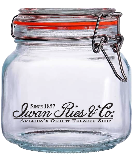 Iwan Ries Glass Tobacco Jar - Click for details