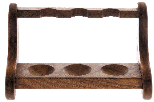 Walnut 3 Pipe Rack