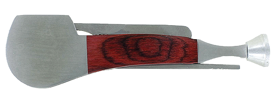 Pipe Shape Knife- Wood Inlay