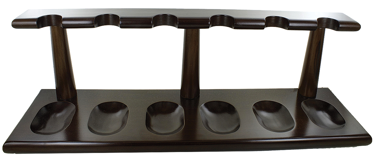 Walnut 6 Pipe Rack