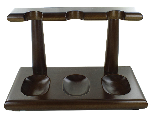Walnut 3 Pipe Rack - Click for details