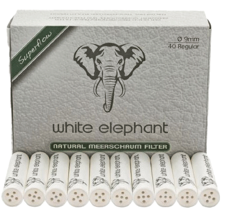 White Elephant Meerschaum Fliters 9mm