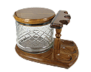 Woodmere 3 Pipe Stand With Jar Teak - Click for details