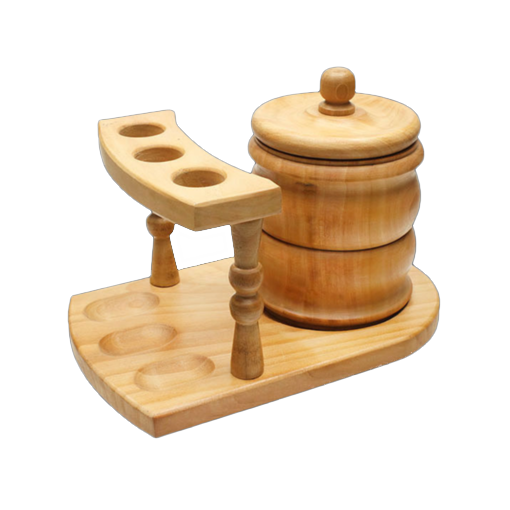 Woodmere 3 Pipe Rack & Tobacco Jar